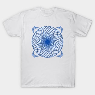 Dark blue orbital paths mandala T-Shirt